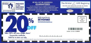 Bed Bath and Beyond coupons 2012/2013